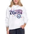 thumbnail image 1 of Women's Starter White Philadelphia 76ers Fireworks Fleece Hoodie, 1 of 3