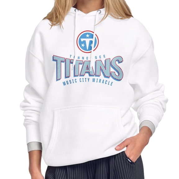 Women's Starter White Tennessee Titans Under the Arch Hoodie