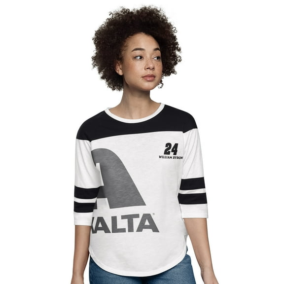 Women's-Starter  White William Byron Grand Slam 3/4-Sleeve T-Shirt