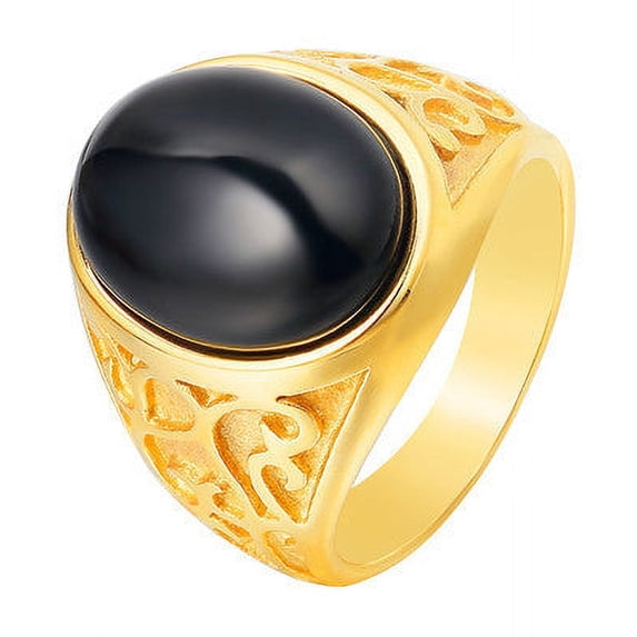 Vintage Inspired Cat Eye Ring With Gemstone Accent In Stainless Steel For Women Statement Jewelry For Everyday