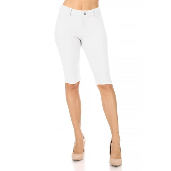 Women's Casual Stretchy Bermuda City Shorts for Everyday Wear