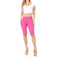 thumbnail image 1 of Women's Stay Comfortable and Stylish in Casual Solid Stretchy Bermuda City Shorts, 1 of 5