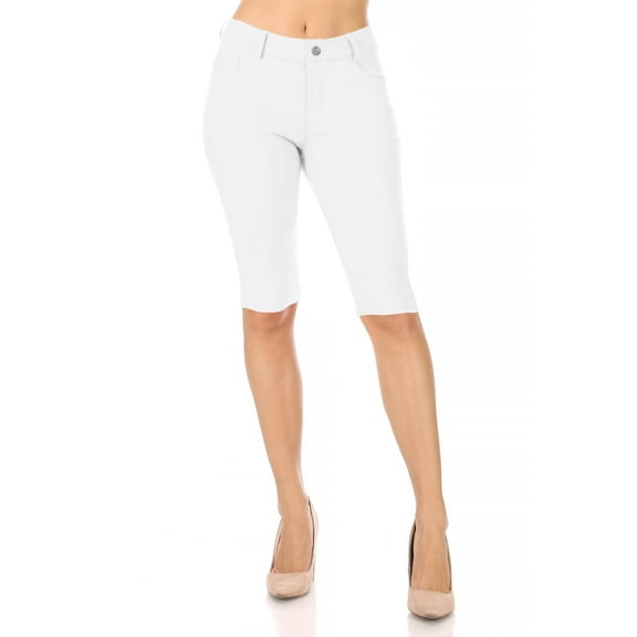 Women's Casual Stretchy Bermuda City Shorts for Everyday Wear