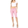 thumbnail image 1 of Women's Stay Comfortable and Stylish in Casual Solid Stretchy Bermuda City Shorts, 1 of 5