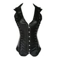 thumbnail image 1 of Women's Steampunk Corset Gothic Vintage Renaissance Bustier Corsets Backless Tank Tops Black XL, 1 of 7
