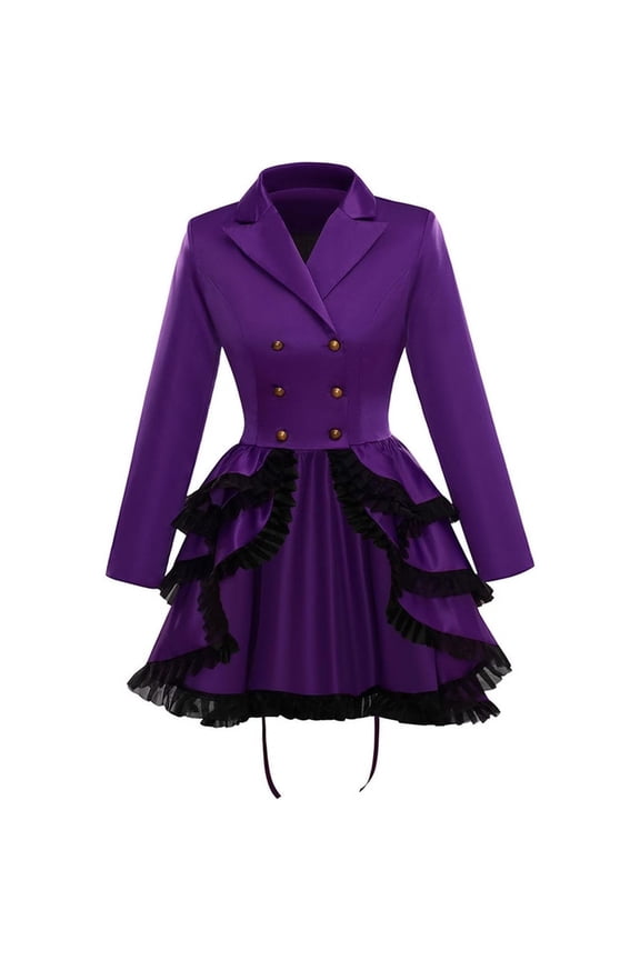 Women's Steampunk Tailcoat Gothic Coat Vintage Renaissance Jacket