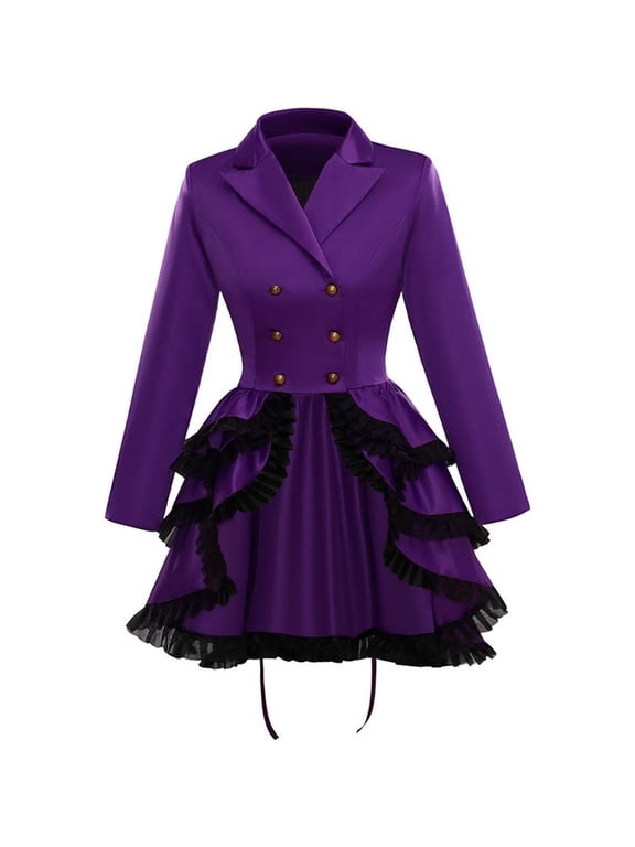 Women's Steampunk Tailcoat Gothic Coat Vintage Renaissance Jacket