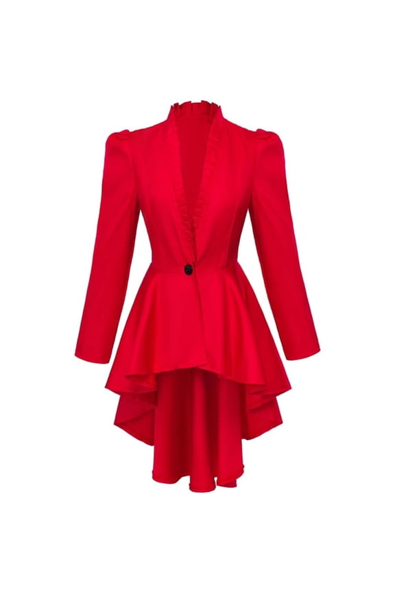Women's Steampunk Victorian Jacket Coat Medieval Vintage Gothic Tailcoat Long Sleeve Tuxedo Shirt