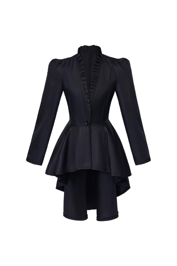 Women’s Medieval Inspired Victorian Jacket Steampunk Gothic Long Sleeve Tailcoat Style Coat