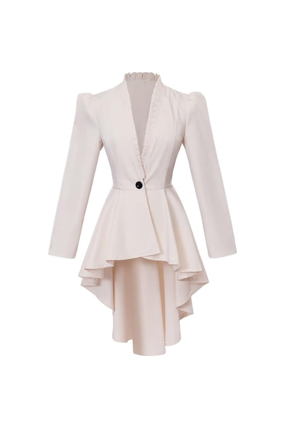 Women's Steampunk Victorian Jacket Coat Medieval Vintage Gothic Tailcoat Long Sleeve Tuxedo Shirt