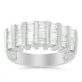 thumbnail image 1 of Women's Sterling Silver 1 ct. TW Multi-Row Baguette Diamond Ring (H-I, I1-I2), 1 of 5