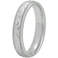 thumbnail image 1 of Women's Sterling Silver 4mm Basket Weave Wedding Band - Womens Ring, 1 of 4