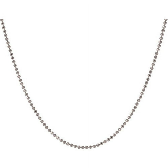 Women's Sterling Silver Bead Chain Necklace