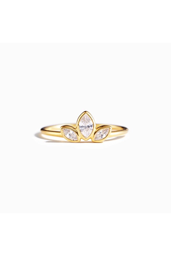 Women's Sterling Silver Clover Flower Ring