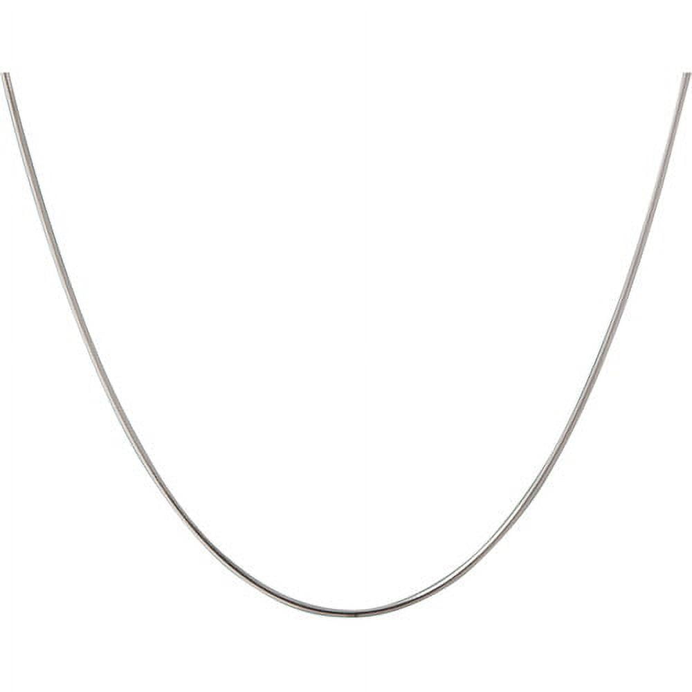 Women's Sterling Silver Round Snake Necklace, 16"