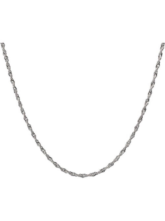 Women's Sterling Silver Twisted Singapore Necklace