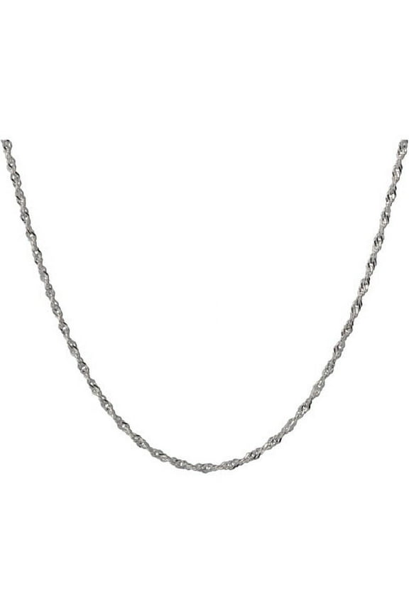 Women's Sterling Silver Twisted Singapore Necklace