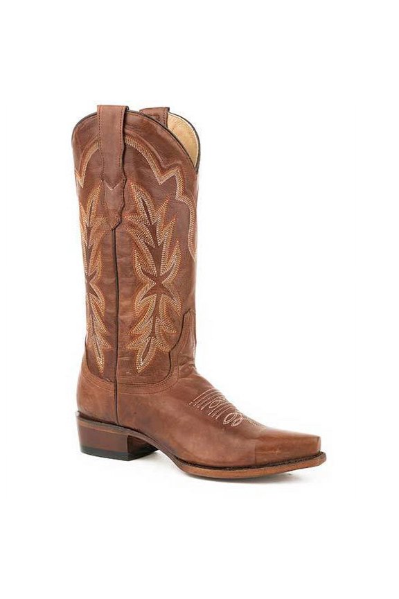 Women's Stetson Casey Leather Boots Handcrafted Brown