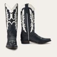 thumbnail image 1 of Women's Stetson Cheyenne Leather Boots Snip Toe Handcrafted Black, 1 of 6