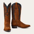 thumbnail image 1 of Women's Stetson Cheyenne Suede Leather Boots Snip Toe Handcrafted Brown, 1 of 7