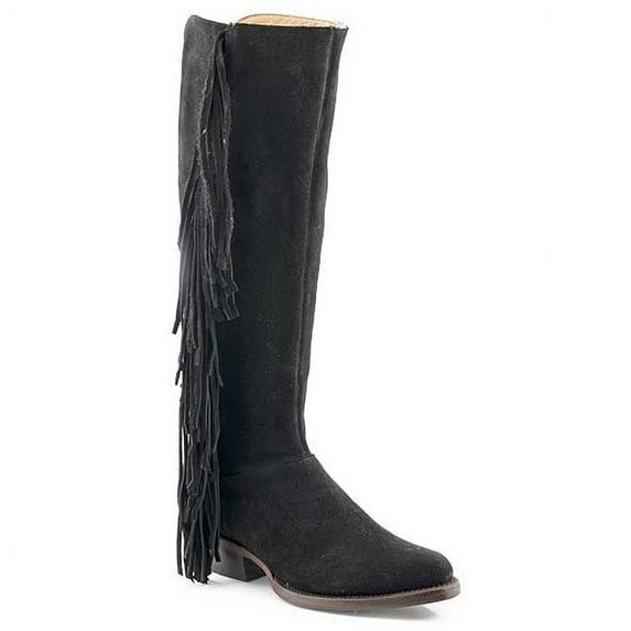 Women's Stetson Dani Suede Boots Handcrafted Black