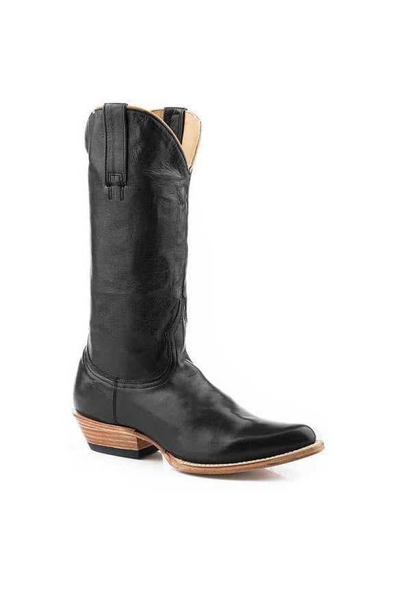 Women's Stetson Darby Leather Boots Handcrafted Black