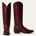 thumbnail image 1 of Women's Stetson Dove Goat Boots Snip Toe Handcrafted Red, 1 of 6