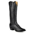 thumbnail image 1 of Women's Stetson Dove Leather Boots Snip Toe Handcrafted Black, 1 of 1