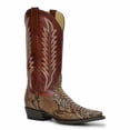 thumbnail image 1 of Women's Stetson Ember Python Boots Handcrafted Brown, 1 of 7