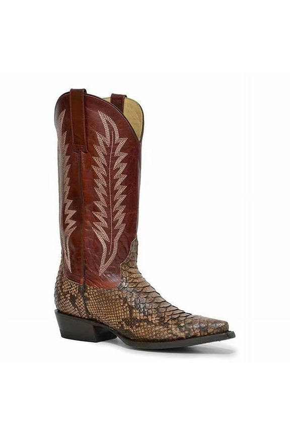 Women's Stetson Ember Python Boots Handcrafted Brown