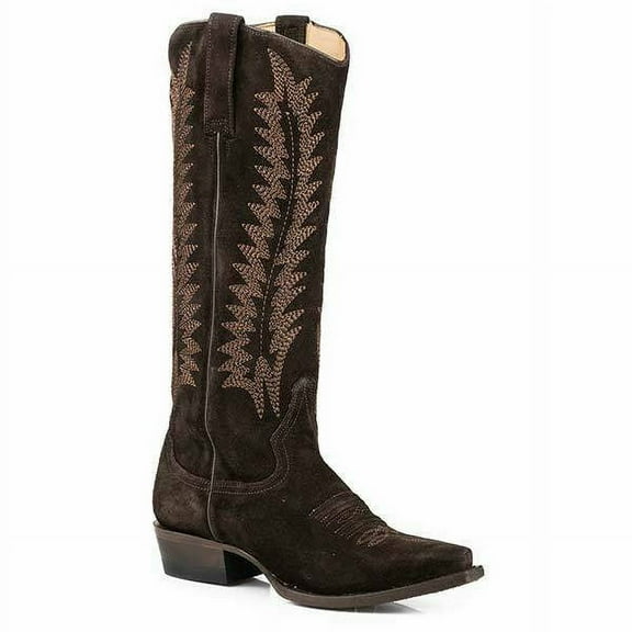Women's Stetson Emme Suede Boots Handcrafted Brown