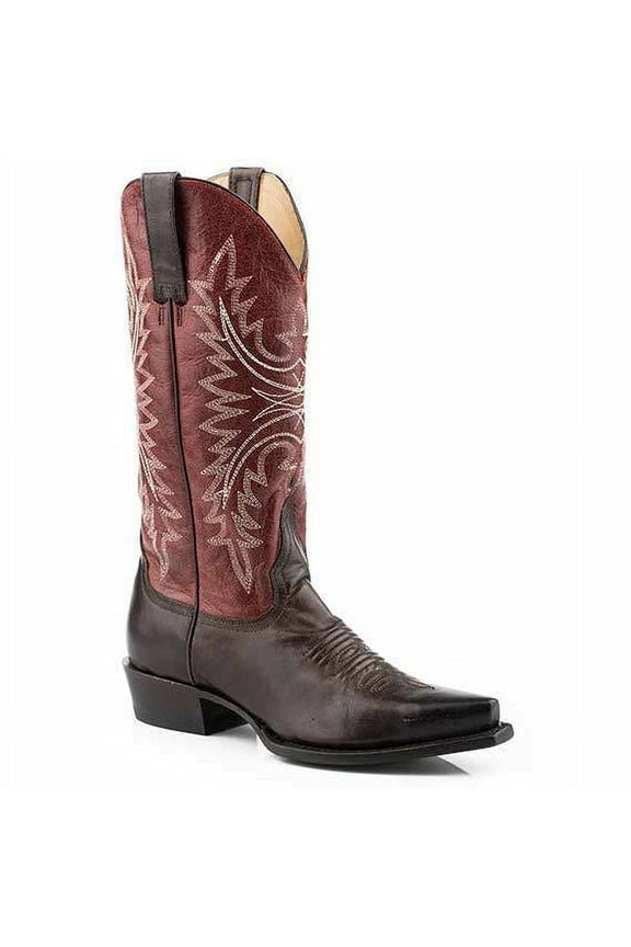 Women's Stetson Freya Leather Boots Handcrafted Brown