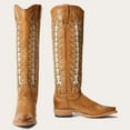thumbnail image 1 of Women's Stetson Johnnie Leather Boots Handcrafted Gold, 1 of 7