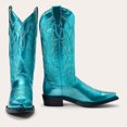 thumbnail image 1 of Women's Stetson Jolene Leather Boots Snip Toe Handcrafted Green, 1 of 7