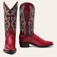 thumbnail image 1 of Women's Stetson Lauren Goat Boots Snip Toe Handcrafted Red, 1 of 6