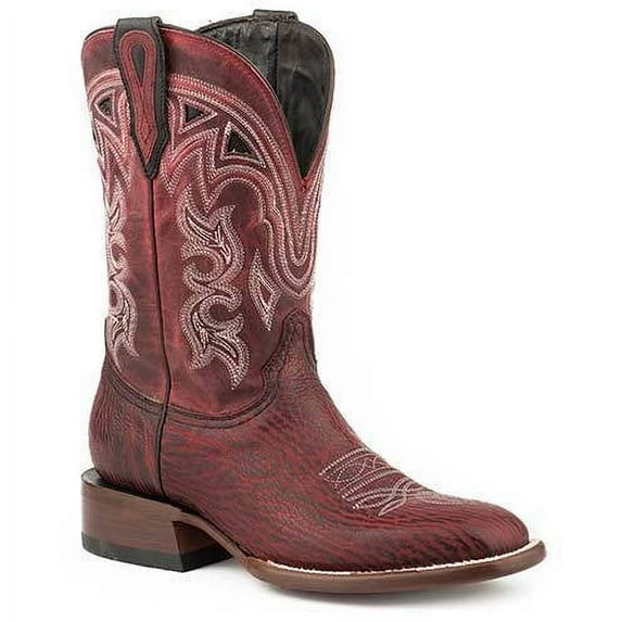 Women's Stetson Meadow Cherry Shark Exotic Boots Handcrafted JBS Collection Red