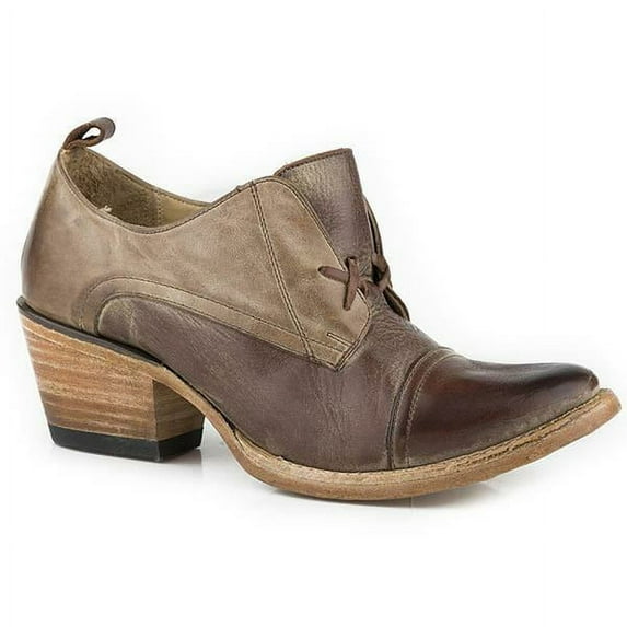 Women's Stetson Oakley Leather Boots Handcrafted Brown