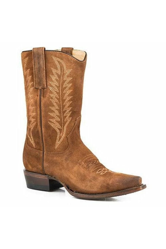 Women's Stetson Parker Suede Boots Handcrafted Brown
