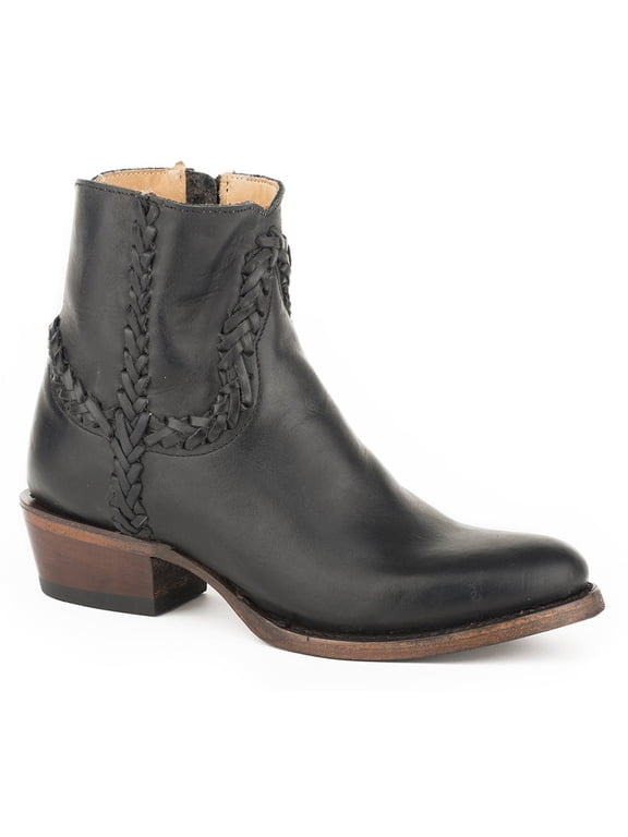 Women's Stetson Pixie Leather Boots Handcrafted Black