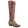 thumbnail image 1 of Women's Stetson Ruby Python Boots Handcrafted Brown, 1 of 2