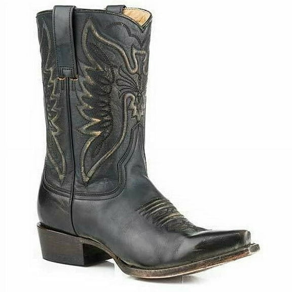 Women's Stetson Tate Leather Boots Handcrafted Black
