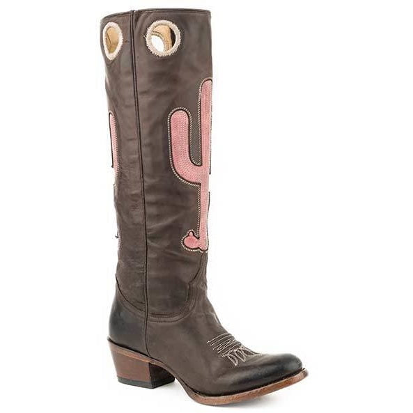 Women s Stetson Taylor Leather Boots Handcrafted Brown Walmart