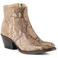 thumbnail image 1 of Women's Stetson Venice Python Boots Round Toe Handcrafted Natural, 1 of 3