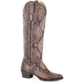 thumbnail image 1 of Women's Stetson Yasmin Python Boots Handcrafted Brown, 1 of 6