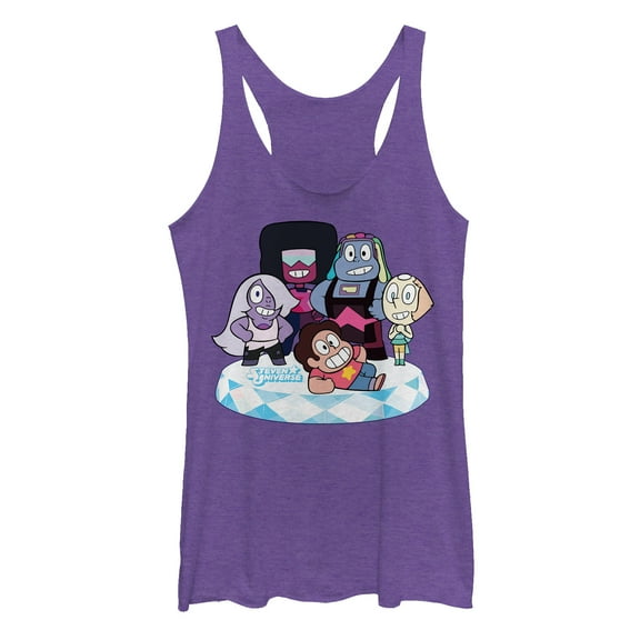 Women's Steven Universe Bismuth Reunion Racerback Tank Top Purple Heather Medium