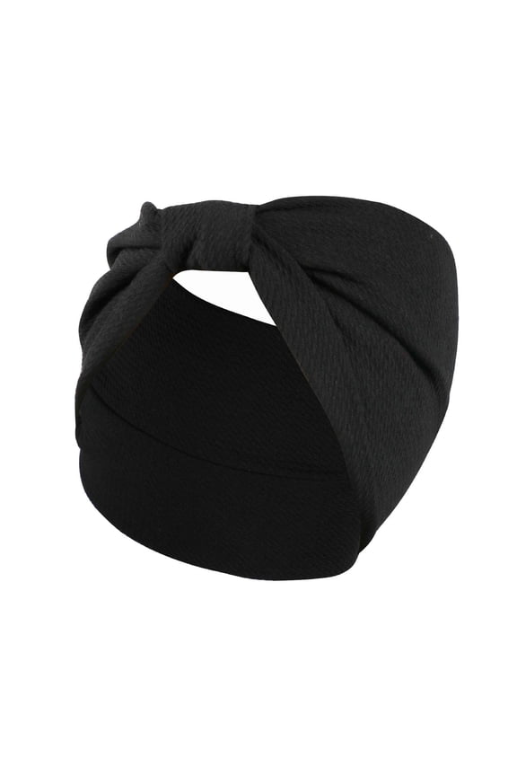 Women's Stiff Knit Sports Headband For Exercise With Wicking Function Elastic Band And Detachable Head Wrap