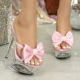 thumbnail image 1 of Women's  Stiletto Car Model  High Heels Shoes Catwalk Pole Dance Bow Crystal FLD-190-Q6, 1 of 8