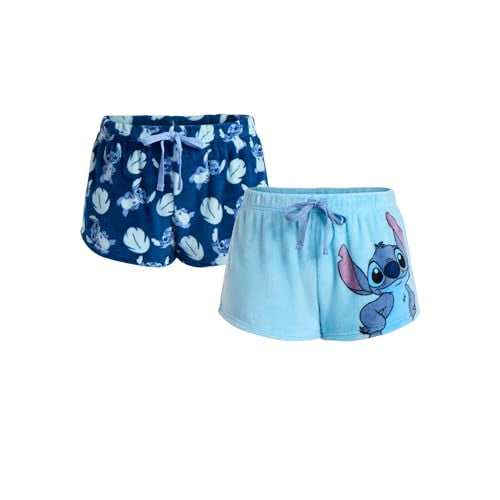 Women's Stitch Minky Sleep Shorts, 2-Pack (Blue, 2X)
