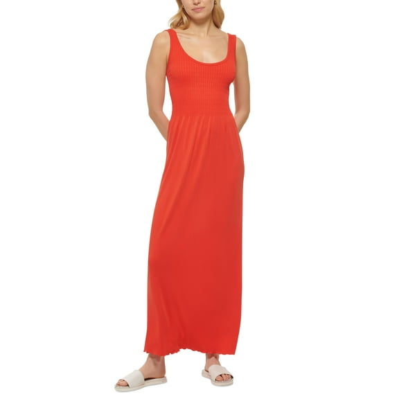 Women's Stitch-Yoke Maxi Dress Red Alert XS