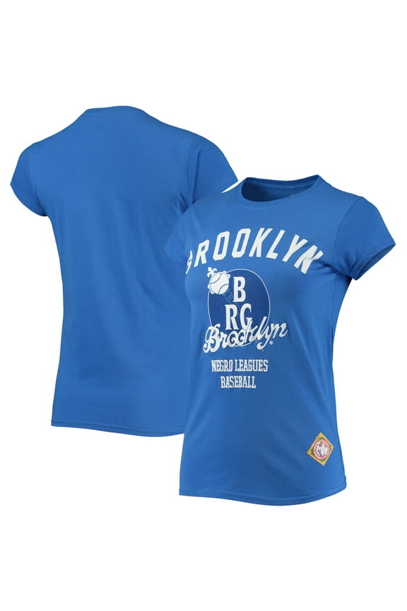 Women's Stitches Royal Brooklyn Royal Giants Negro League Logo T-Shirt